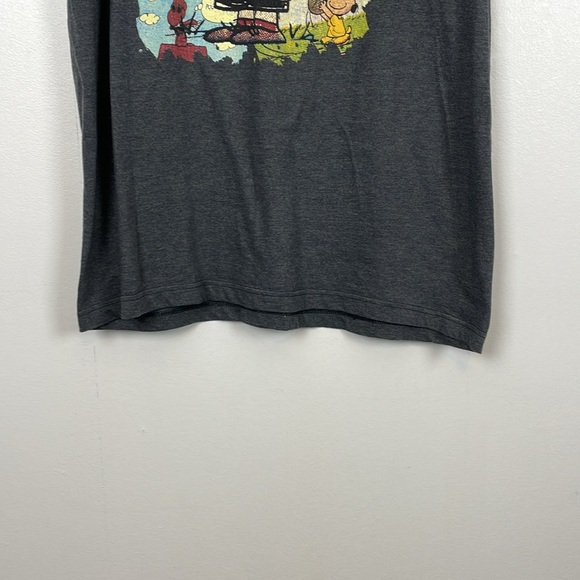 Peanuts Charley Brown And Frneds Short Sleeve Men L Gray Pullover Casual T Shirt - Picture 2 of 8